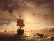 unknow artist, Seascape, boats, ships and warships. 14